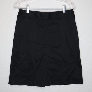 Banana Republic* Women's Backside Half Zip Stretch Black A-Line Skirt~ Size 4‎